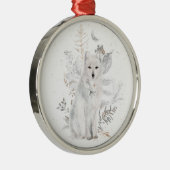 Waterverf Wolf Winter Greenery Ornament (Rechts)