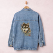 Waterverf Wolf Wolven Dier Natuur Kunst Denim Jacket (Hangar)
