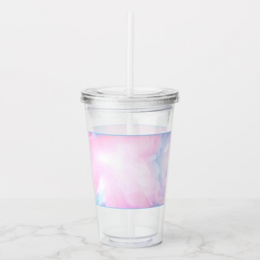 Waterverf Wolken Acryl Tumbler Acryl Drinkbeker (Voorkant)