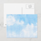 Waterverf wolken en achtergrond briefkaart (Voorkant / Achterkant)
