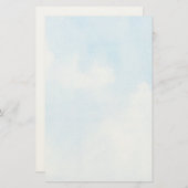 Waterverf wolken en achtergrond briefpapier (Voorkant / Achterkant)