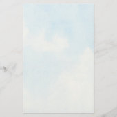 Waterverf wolken en achtergrond briefpapier (Voorkant)