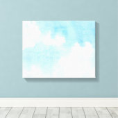 Waterverf wolken en achtergrond canvas afdruk (Insitu (Houten vloer))