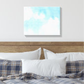 Waterverf wolken en achtergrond canvas afdruk (Insitu (Slaapkamer))