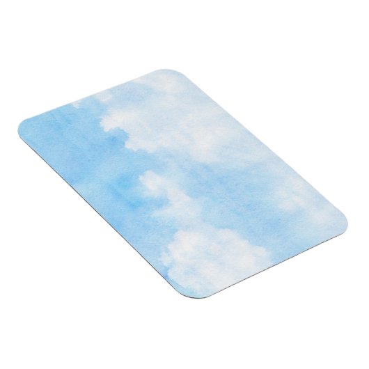 Waterverf wolken en achtergrond magneet (Rechterzijde)