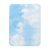 Waterverf wolken en achtergrond magneet (Verticaal)