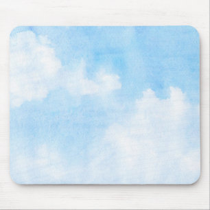 Waterverf wolken en achtergrond muismat
