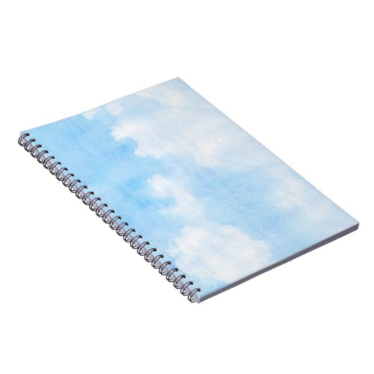 Waterverf wolken en achtergrond notitieboek (Rechterzijde)