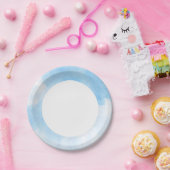 Waterverf wolken en achtergrond papieren bordje (Feest)