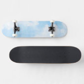Waterverf wolken en achtergrond persoonlijk skateboard (Horizontaal)
