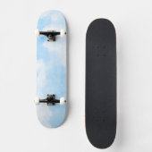Waterverf wolken en achtergrond persoonlijk skateboard (Voorkant)