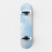 Waterverf wolken en achtergrond persoonlijk skateboard (Voorkant)