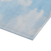 Waterverf wolken en achtergrond snijplank (Hoek)