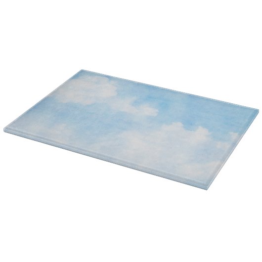 Waterverf wolken en achtergrond snijplank (Hoek)