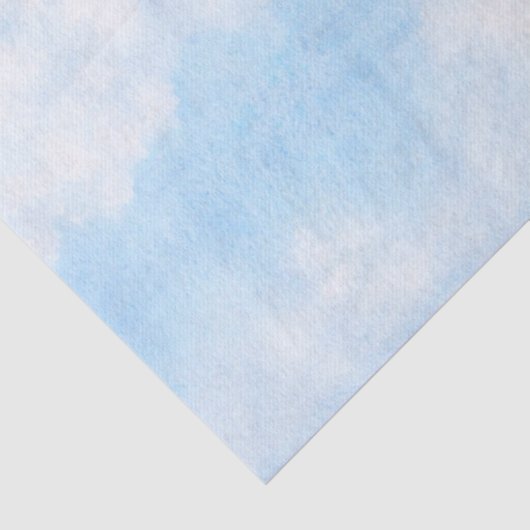 Waterverf wolken en achtergrond tissuepapier (Detail)