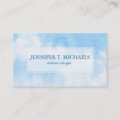 Waterverf wolken en achtergrond visitekaartje (Voorkant)