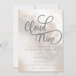 Waterverf Wolken | Modern Trendy Vrijgezellenfeest Kaart