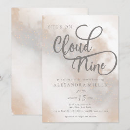 Waterverf Wolken | Modern Trendy Vrijgezellenfeest Kaart