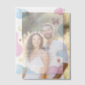 Waterverf Wolken & Sterren Spaans Geslacht Onthull Vellum Uitnodigingen (Offset (Koppel))