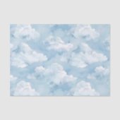 Waterverf wolken Zachte blauwe tint Tissuepapier (Voorkant)