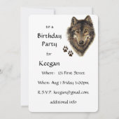 Waterverf Wolven Quote Wilde Wolf Verjaardag Uitno Kaart (Achterkant)