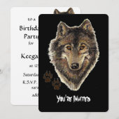 Waterverf Wolven Quote Wilde Wolf Verjaardag Uitno Kaart (Voorkant / Achterkant)