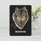 Waterverf Wolven Quote Wilde Wolf Verjaardag Uitno Kaart (Staand voorkant)