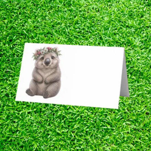 Waterverf Wombat Feestje Plaatskaartje