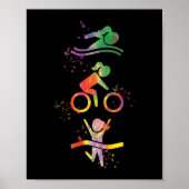 Waterverf Womens Triathlon Poster (Voorkant)
