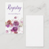 Waterverf Wonder Bloemen Trouwregister Informatiekaartje (Voorkant / Achterkant)