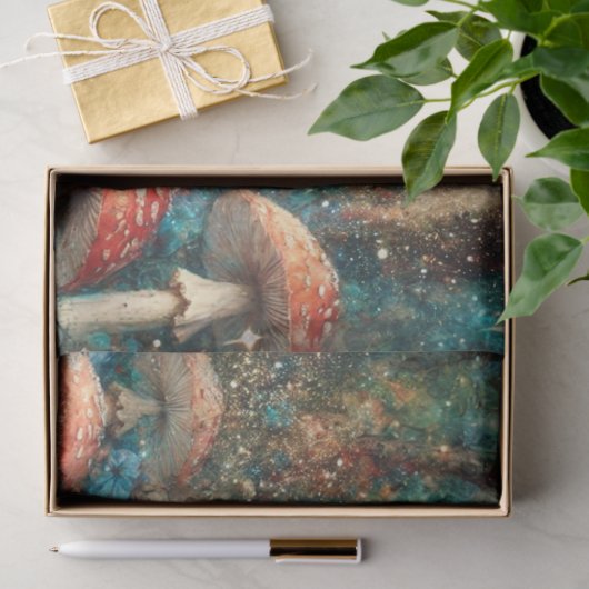 Waterverf Wonderland Alice Mushroom Art Decoupage Tissuepapier (Geschenk)