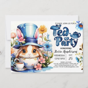 Waterverf Wonderland Boy Baby shower Tea Party Kaart
