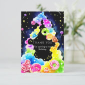 Waterverf Wonderland Candyland Bedankkaart (Staand voorkant)