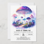 Waterverf Wonderland Mushroom Verjaardag Kaart (Voorkant)