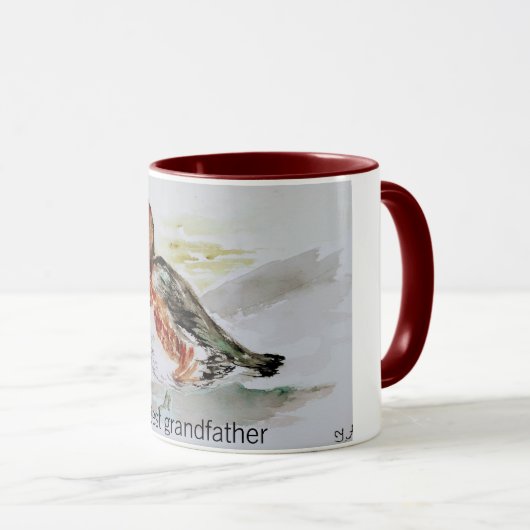 WATERVERF WOOD DUCK MOK (Voorkant rechts)