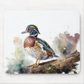 Waterverf Wood Duck Muismat (Voorkant)