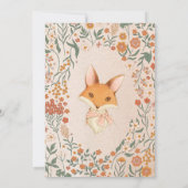 Waterverf Woodand Fox Rustiek Meisje Baby shower Kaart (Achterkant)