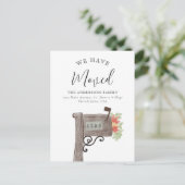 Waterverf Wooden Mailbox New Home Moving Aankondigingskaart (Staand voorkant)