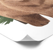 Waterverf Woodland Animal Beer kinderkamer decor Poster (Hoek)