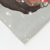 Waterverf Woodland Animal Christmas Snow Custom Fleece Deken (Hoek)