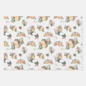 Waterverf Woodland Animal Gift Wrapping Paper Set (Voorkant 3)