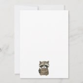Waterverf Woodland Animal Raccoon Baby shower Kaart (Achterkant)
