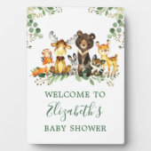 Waterverf Woodland Animals Baby shower 5x7 Fotoplaat (voorkant)