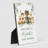 Waterverf Woodland Animals Baby shower 5x7 Fotoplaat (Zijkant)