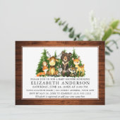 Waterverf Woodland Animals Baby shower Kaart (Staand voorkant)