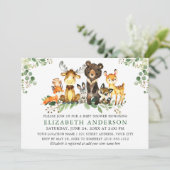 Waterverf Woodland Animals Baby shower Kaart (Staand voorkant)