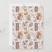 Waterverf Woodland Animals Baby shower Kaart (Achterkant)