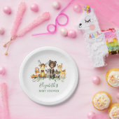 Waterverf Woodland Animals Baby shower Papieren Bordje (Feest)