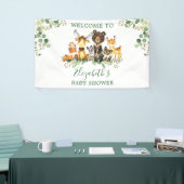 Waterverf Woodland Animals Baby shower Spandoek (Beurs)