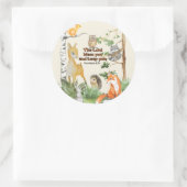 Waterverf Woodland Animals Blessings Scripting Ronde Sticker (Tas)